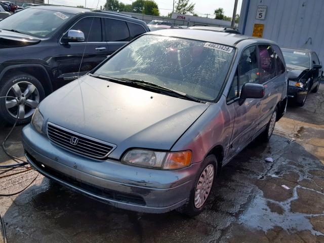 JHMRA1863SC010282 - 1995 HONDA ODYSSEY LX BLUE photo 2