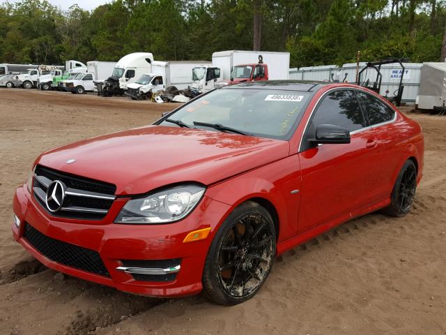 WDDGJ4HB2EG289900 - 2014 MERCEDES-BENZ C 250 RED photo 2