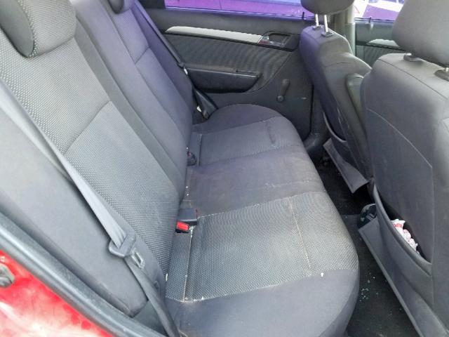 KL1TD56647B181099 - 2007 CHEVROLET AVEO BASE წითელი ფოტო 6