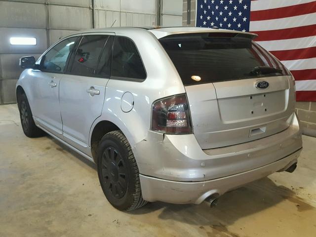 2FMDK30C09BA74744 - 2009 FORD EDGE SPORT SILVER photo 3