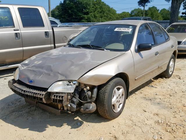 1G1JC524917130739 - 2001 CHEVROLET CAVALIER B GOLD photo 2