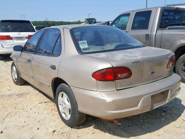 1G1JC524917130739 - 2001 CHEVROLET CAVALIER B GOLD photo 3