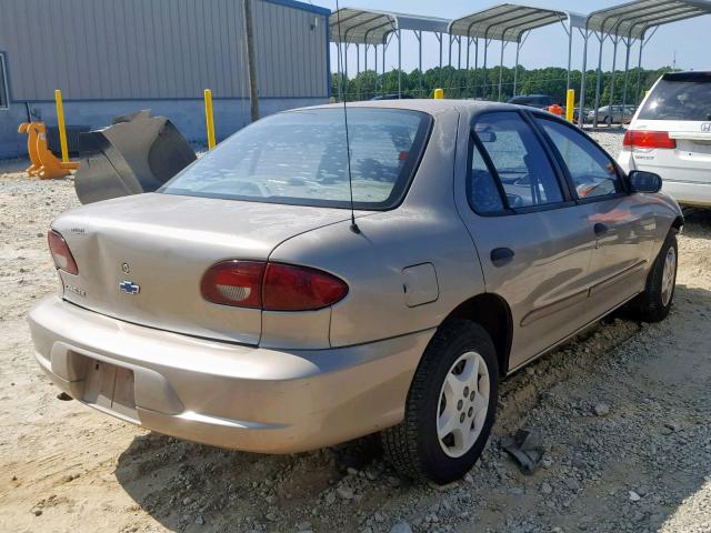 1G1JC524917130739 - 2001 CHEVROLET CAVALIER B GOLD photo 4