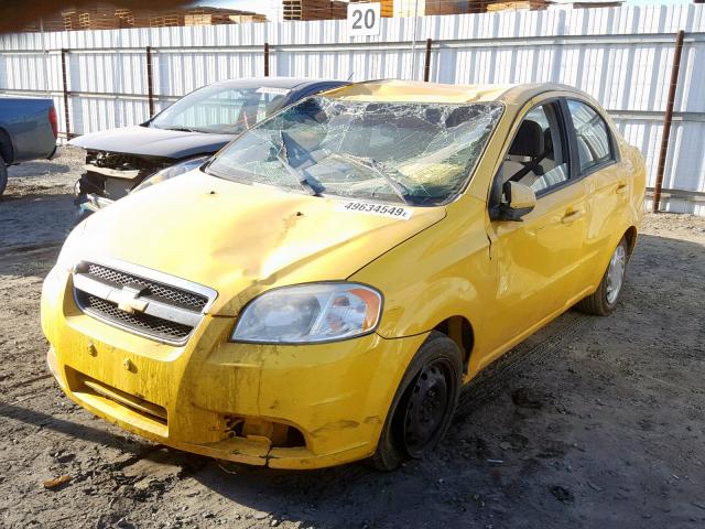 KL1TD5DE4AB059229 - 2010 CHEVROLET AVEO LS YELLOW photo 2