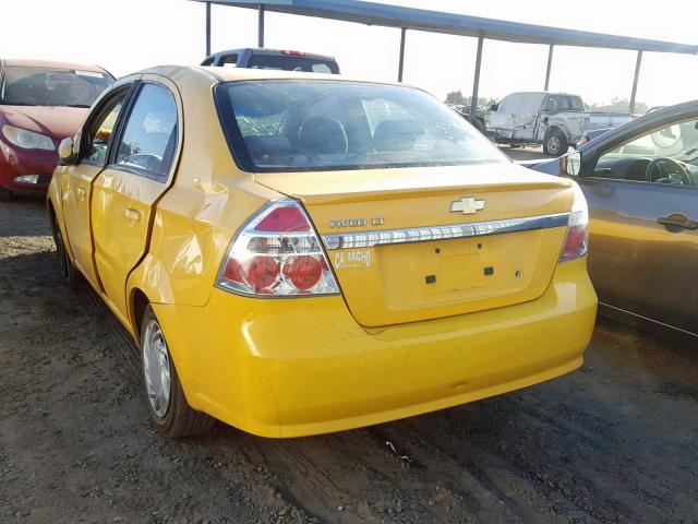 KL1TD5DE4AB059229 - 2010 CHEVROLET AVEO LS YELLOW photo 3