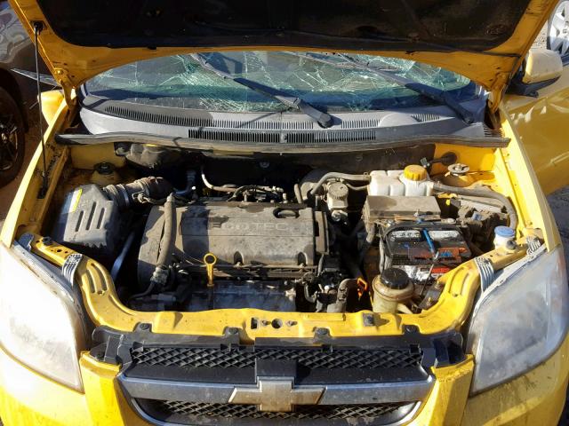 KL1TD5DE4AB059229 - 2010 CHEVROLET AVEO LS YELLOW photo 7