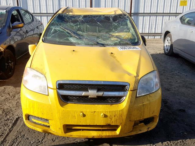 KL1TD5DE4AB059229 - 2010 CHEVROLET AVEO LS YELLOW photo 9