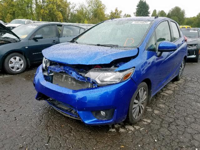 3HGGK5G84FM786183 - 2015 HONDA FIT EX BLUE photo 2