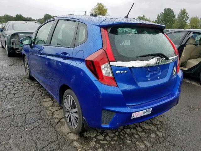 3HGGK5G84FM786183 - 2015 HONDA FIT EX BLUE photo 3