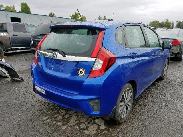 3HGGK5G84FM786183 - 2015 HONDA FIT EX BLUE photo 4