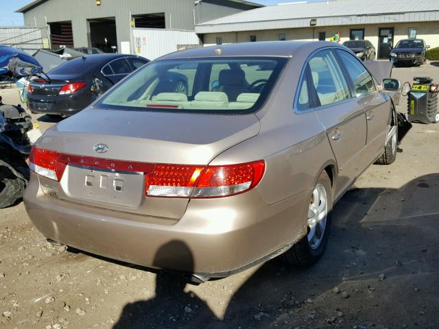 KMHFC46D97A189637 - 2007 HYUNDAI AZERA GLS TAN photo 4