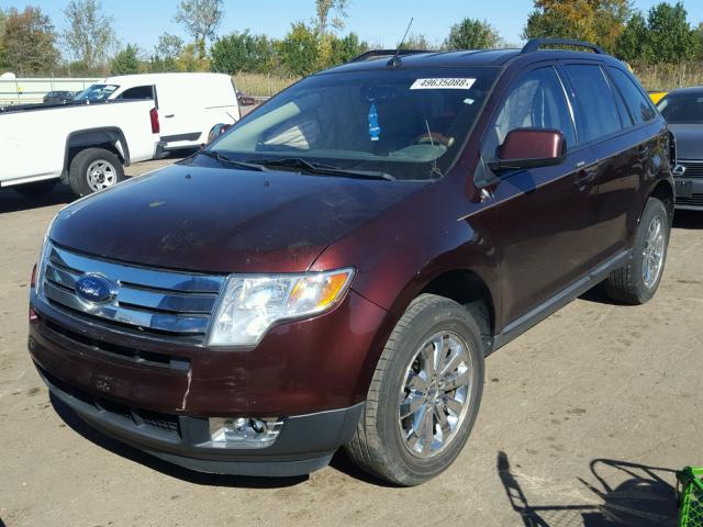 2FMDK38C79BA93473 - 2009 FORD EDGE SEL BURGUNDY photo 2