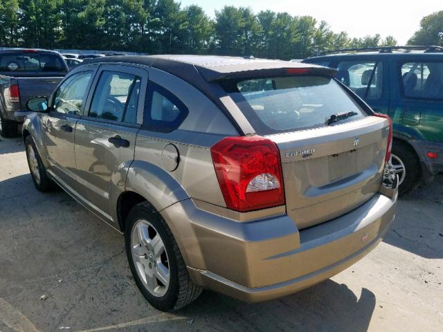 1B3HB48BX8D574735 - 2008 DODGE CALIBER SX GOLD photo 3