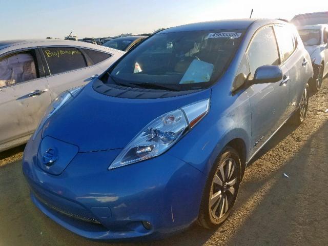 1N4AZ0CP5DC406532 - 2013 NISSAN LEAF S BLUE photo 2