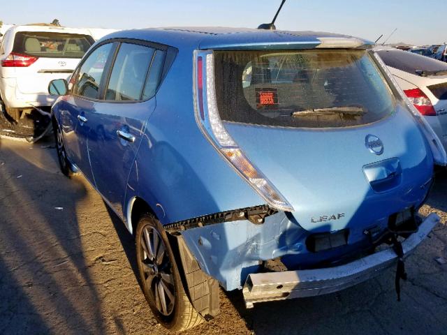 1N4AZ0CP5DC406532 - 2013 NISSAN LEAF S BLUE photo 3