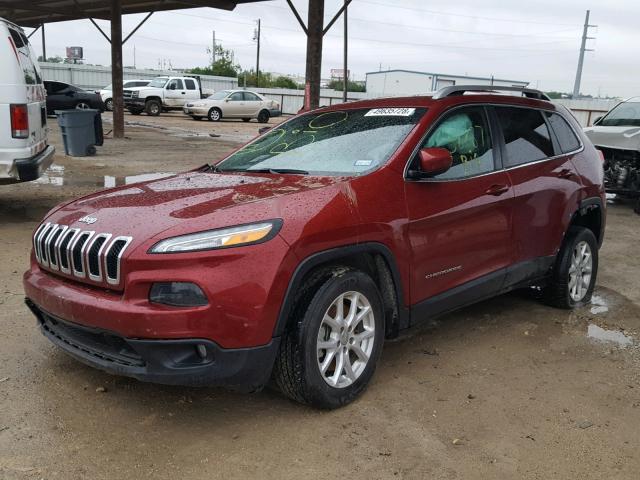 1C4PJLCS2GW171592 - 2016 JEEP CHEROKEE L RED photo 2