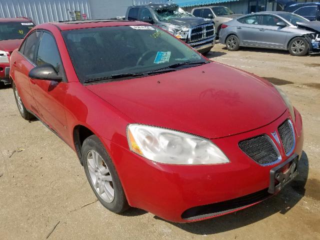 1G2ZF55B364179511 - 2006 PONTIAC G6 SE RED photo 1