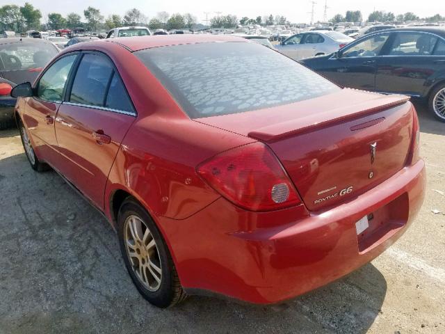 1G2ZF55B364179511 - 2006 PONTIAC G6 SE RED photo 3