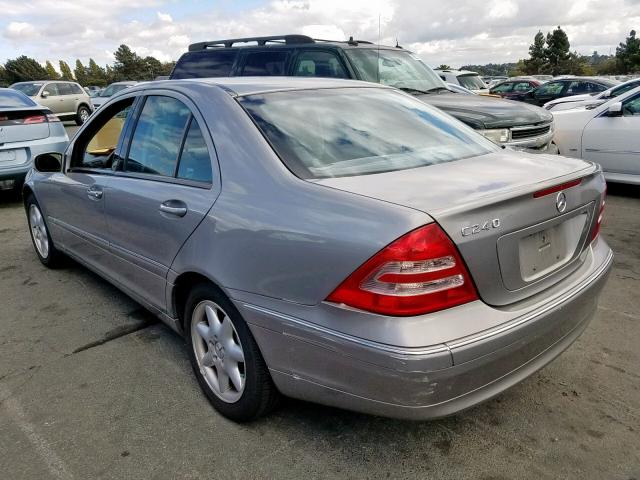 WDBRF61J33A524787 - 2003 MERCEDES-BENZ C 240 GRAY photo 3