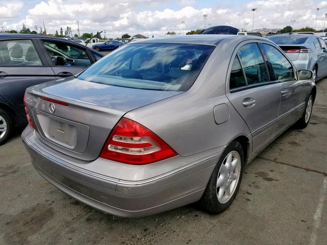 WDBRF61J33A524787 - 2003 MERCEDES-BENZ C 240 GRAY photo 4