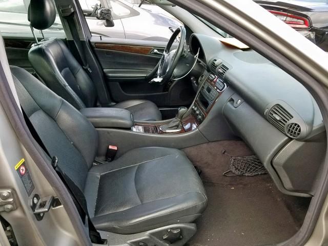 WDBRF61J33A524787 - 2003 MERCEDES-BENZ C 240 GRAY photo 5