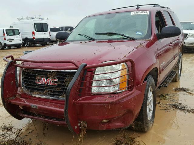 1GKFC130X7R243442 - 2007 GMC YUKON BURGUNDY photo 2