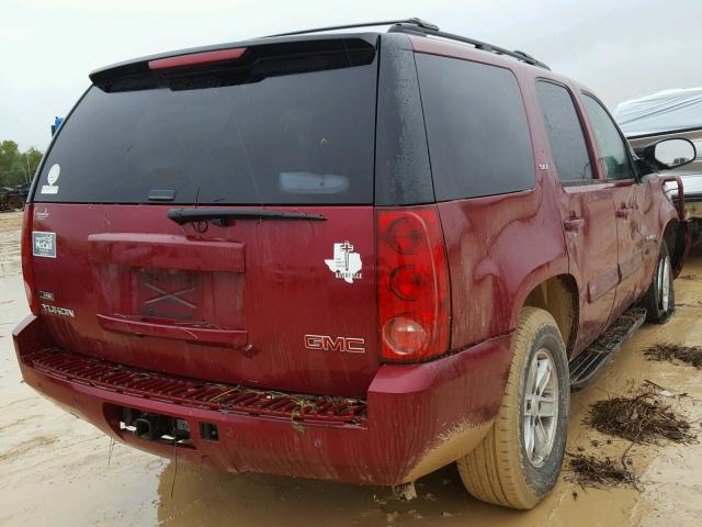 1GKFC130X7R243442 - 2007 GMC YUKON BURGUNDY photo 4