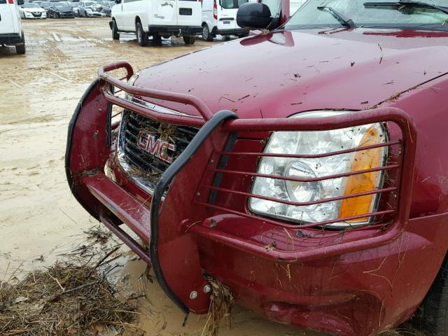 1GKFC130X7R243442 - 2007 GMC YUKON BURGUNDY photo 9