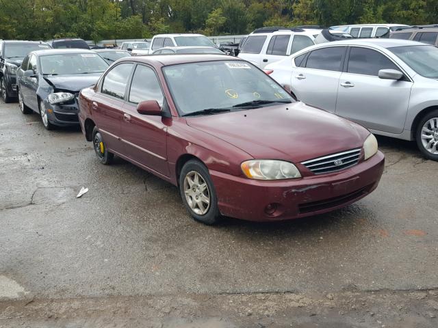 KNAFB121025134638 - 2002 KIA SPECTRA BA BURGUNDY photo 1