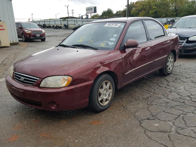 KNAFB121025134638 - 2002 KIA SPECTRA BA BURGUNDY photo 2