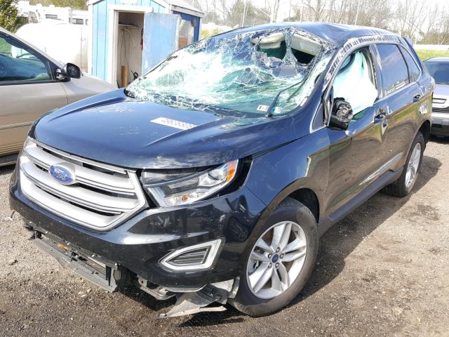 2FMPK4J96HBC46070 - 2017 FORD EDGE SEL BLACK photo 2