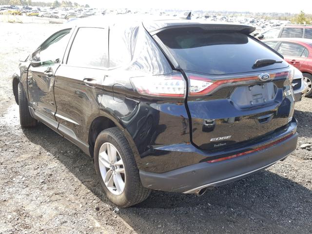 2FMPK4J96HBC46070 - 2017 FORD EDGE SEL BLACK photo 3