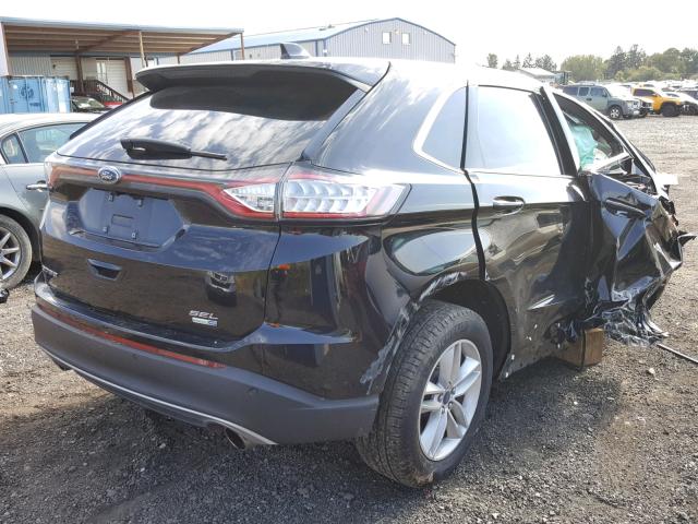 2FMPK4J96HBC46070 - 2017 FORD EDGE SEL BLACK photo 4