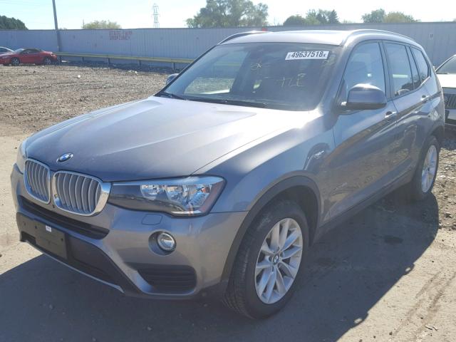 5UXWX9C56G0D94696 - 2016 BMW X3 XDRIVE2 GRAY photo 2