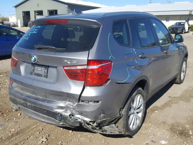 5UXWX9C56G0D94696 - 2016 BMW X3 XDRIVE2 GRAY photo 4