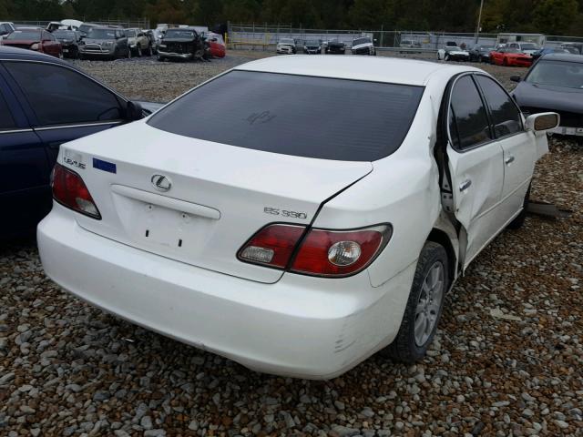 JTHBA30G045017389 - 2004 LEXUS ES 330 WHITE photo 4