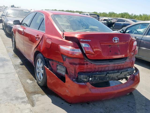 4T1BE46K99U267410 - 2009 TOYOTA CAMRY BASE RED photo 3