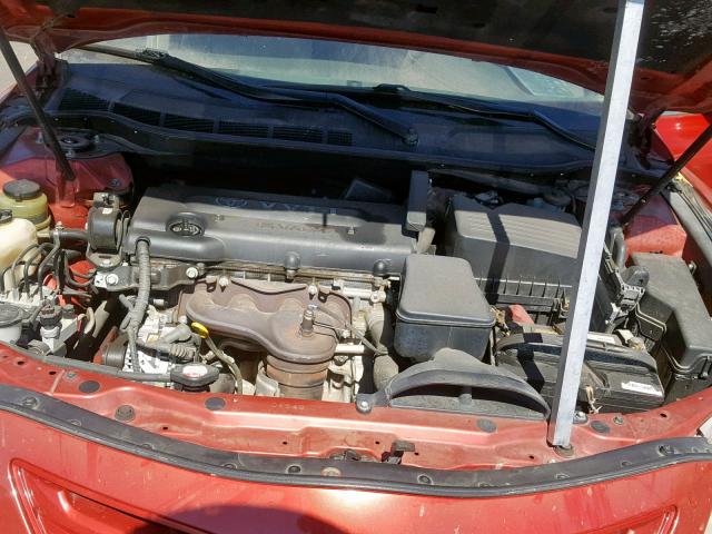 4T1BE46K99U267410 - 2009 TOYOTA CAMRY BASE RED photo 7