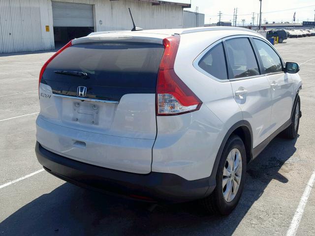 5J6RM3H70EL040996 - 2014 HONDA CR-V EXL WHITE photo 4