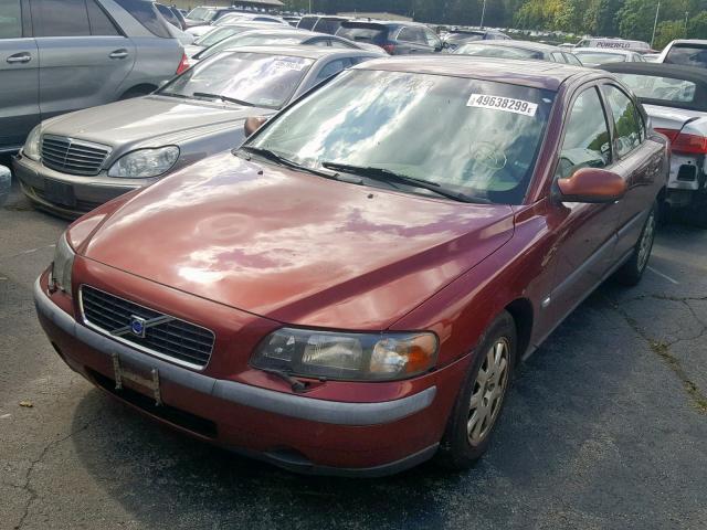 YV1RS61R222183405 - 2002 VOLVO S60 BURGUNDY photo 2