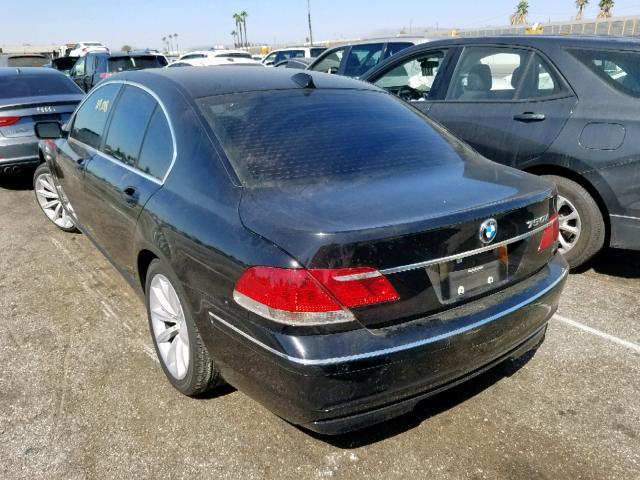 WBAHL83517DT11002 - 2007 BMW 750I BLACK photo 3