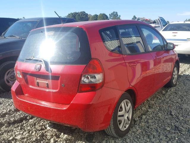 JHMGD37418S070084 - 2008 HONDA FIT RED photo 4