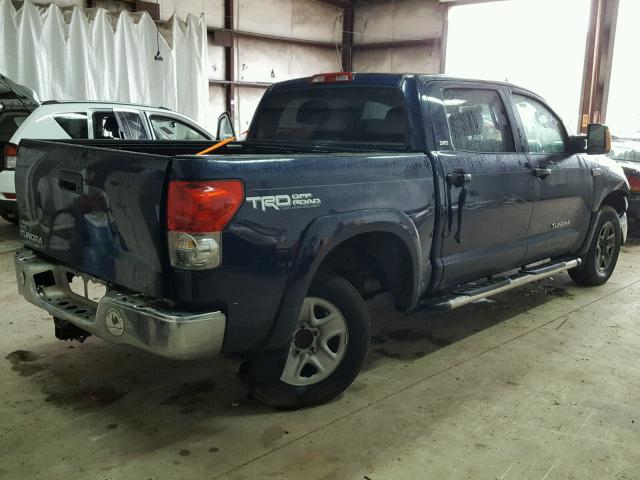 5TBEV54167S468435 - 2007 TOYOTA TUNDRA CRE BLUE photo 4