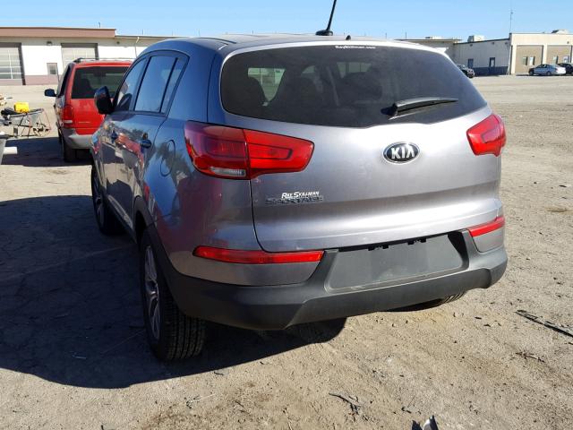 KNDPBCACXG7863022 - 2016 KIA SPORTAGE L GRAY photo 3