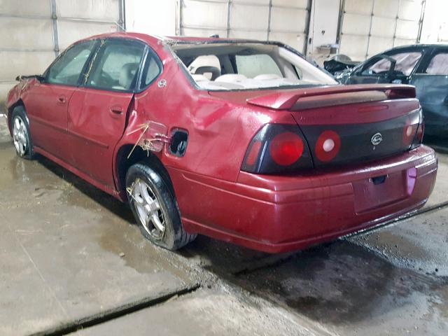 2G1WH52K659168407 - 2005 CHEVROLET IMPALA LS MAROON photo 3