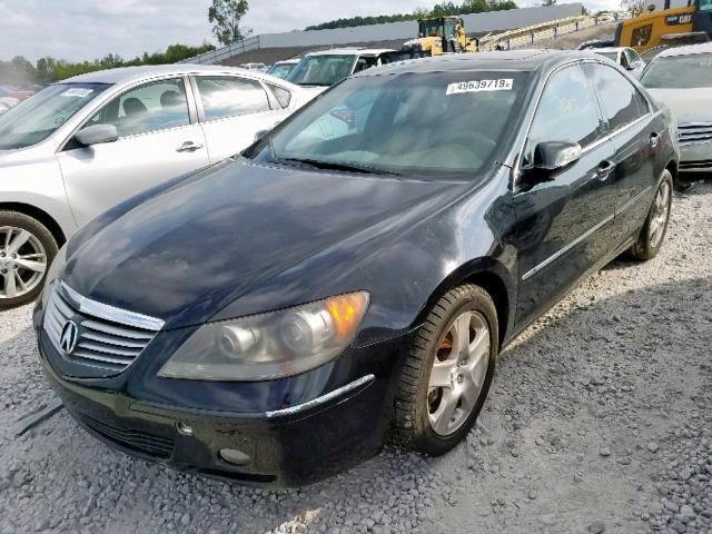 JH4KB16667C004355 - 2007 ACURA RL BLACK photo 2