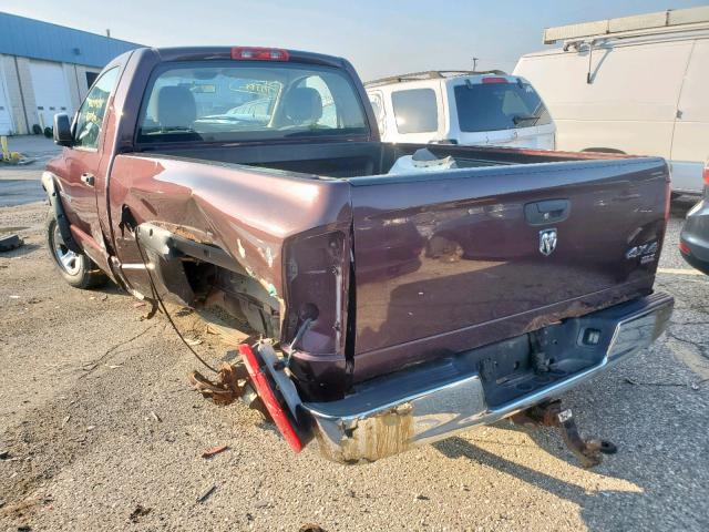 1D7HU16D95J602023 - 2005 DODGE RAM 1500 S BURGUNDY photo 3