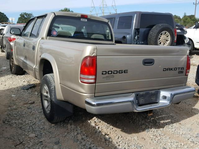 1D7HL48K64S781775 - 2004 DODGE DAKOTA QUA GOLD photo 3