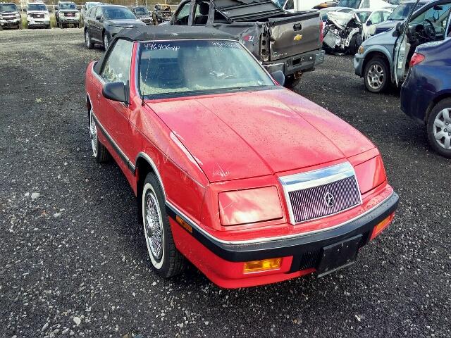 1C3BJ45K2KG235487 - 1989 CHRYSLER LEBARON RED photo 1