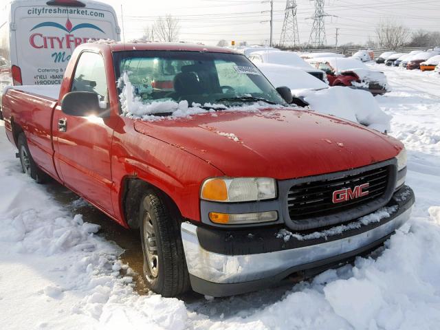 1GTEC14V4YE394674 - 2000 GMC NEW SIERRA RED photo 1